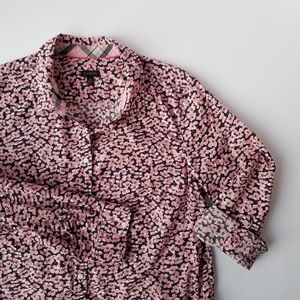 Talbots Pink Button Front Collared Shirt Size 16
